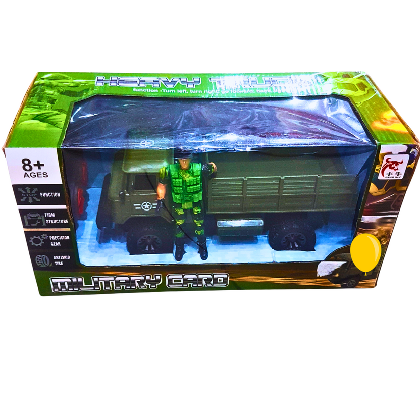 Military Truck Toy with Action Figure - Durable Army Vehicle Playset for Kids (Ages 8+) Main image