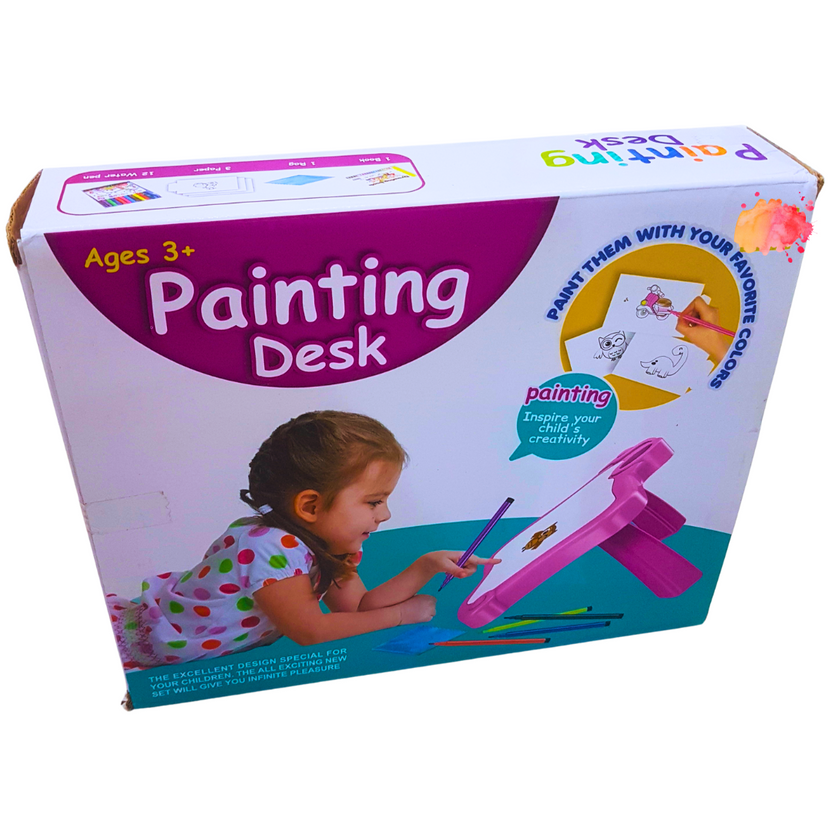Interactive Painting Desk for Kids - Creative Drawing and Art Station Main image
