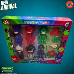 PJ Masks Deluxe Action Figures Set – Catboy, Owlette, Gekko & Villains Toy Pack with Accessories | Superhero Cartoon Toys for Kids (3+ Years)
