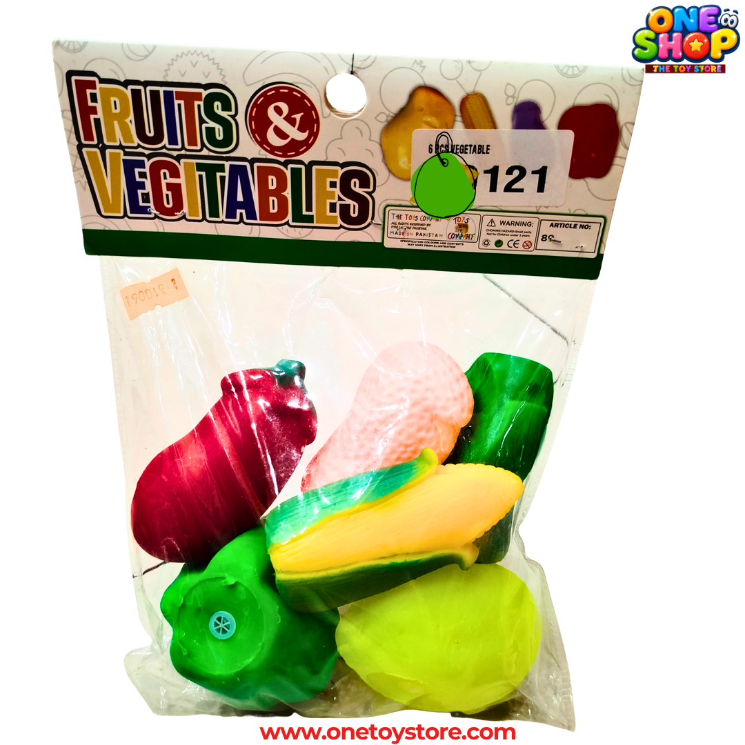Fruits & Vegetables Soft Squishy Toy Set – 6PCS Educational Food Toys for Kids | Non-Toxic Sensory Squeeze Vegetables | Pretend Play Learning Toys for Toddlers 6M+