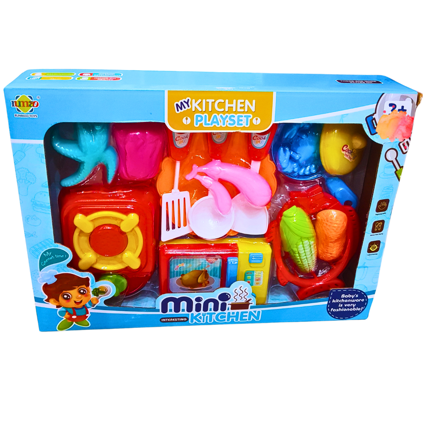 My Kitchen Playset for Kids - 20 PCS Mini Cooking Set with Play Food Main image