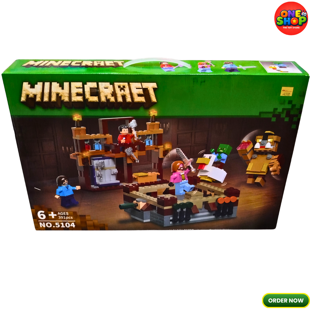 Minecraft-Inspired Village Workshop Building Blocks Set – 391 Pieces Adventure Construction Toy with Figures & Accessories for Kids 6+ | Model 5104