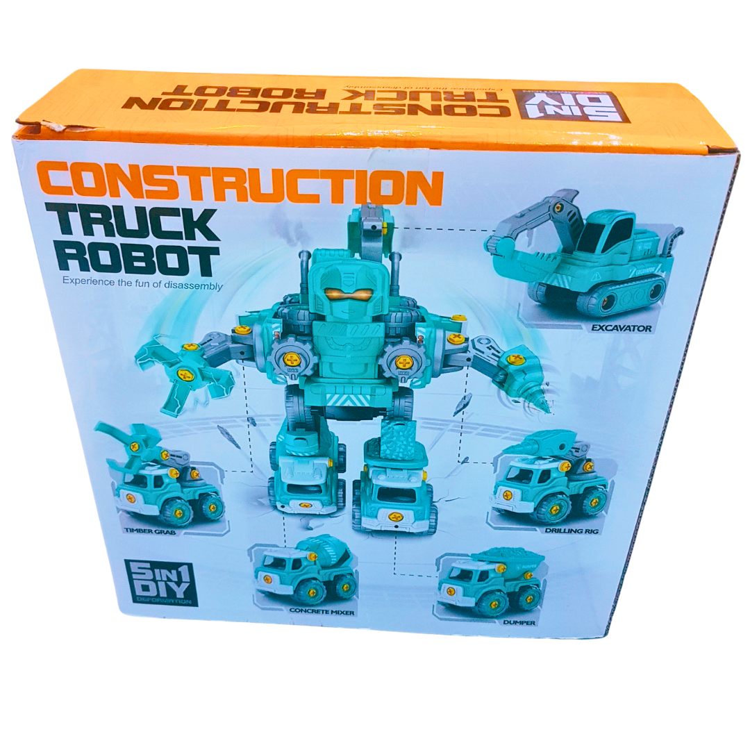 🚧 5-in-1 DIY Construction Truck Robot Toy – Transforming Vehicle & Builder Robot Set for Kids Ages 3+ Secondary image