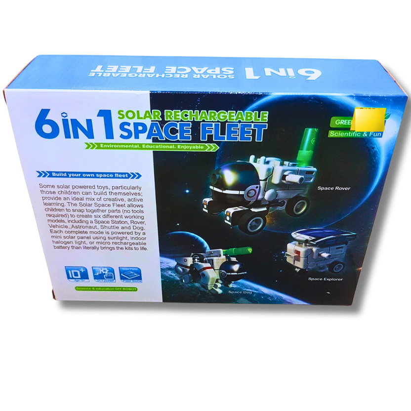 6-in-1 Solar Rechargeable Space Fleet Kit - STEM Educational Space Toy for Kids Main image