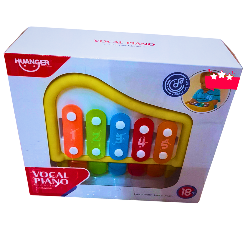 Huanger Vocal Piano Toy – Musical Instrument for Toddlers (18+ Months) | Educational Sound & Light Baby Keyboard Main image