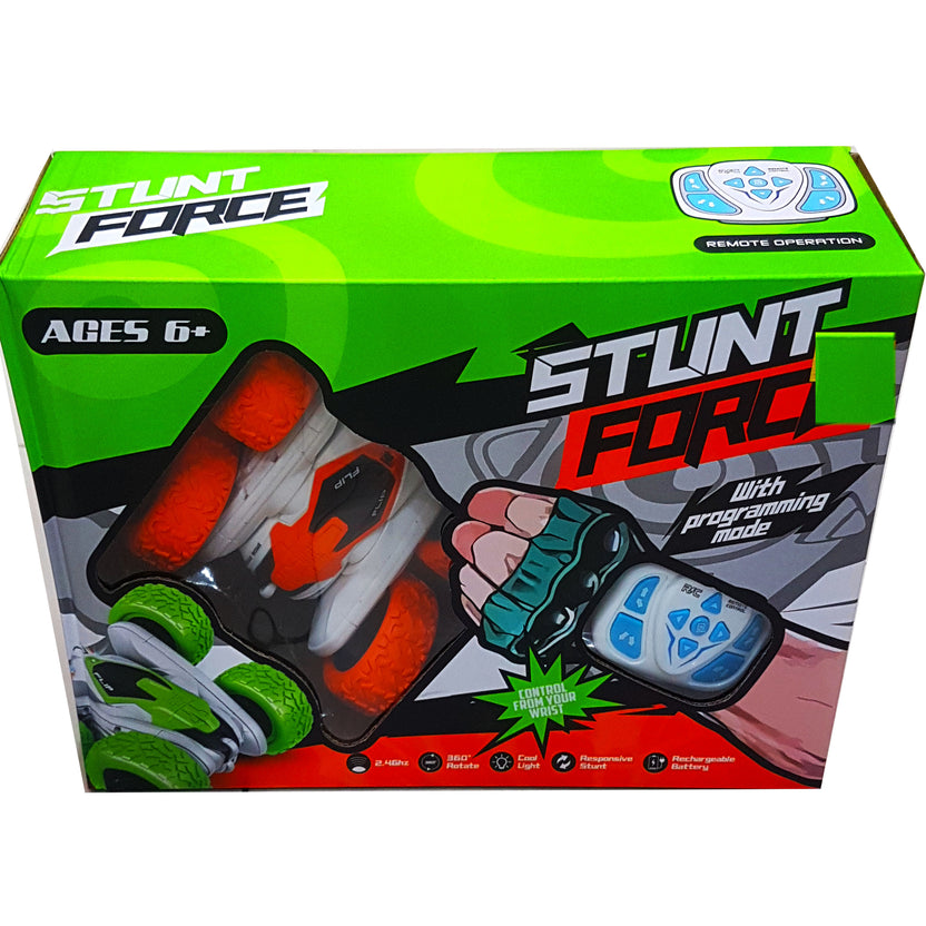Ultra-Dynamic Stunt Car with 360° Rotation - Ideal Gift for Boys Up to 10 Years - Advanced Remote Control, Cool LED Lights, High-Performance Rechargeable Battery - New Arrival Main image