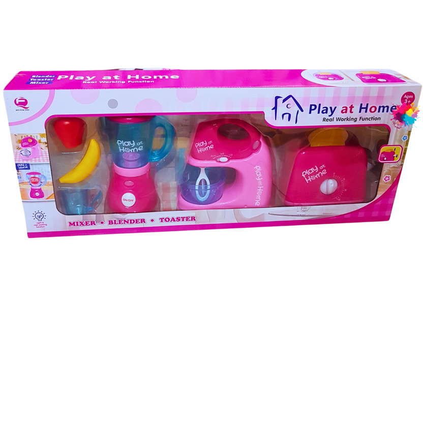 Play at Home Kids' Kitchen Appliance Set – Mixer, Blender, Toaster (3+ Years) Main image