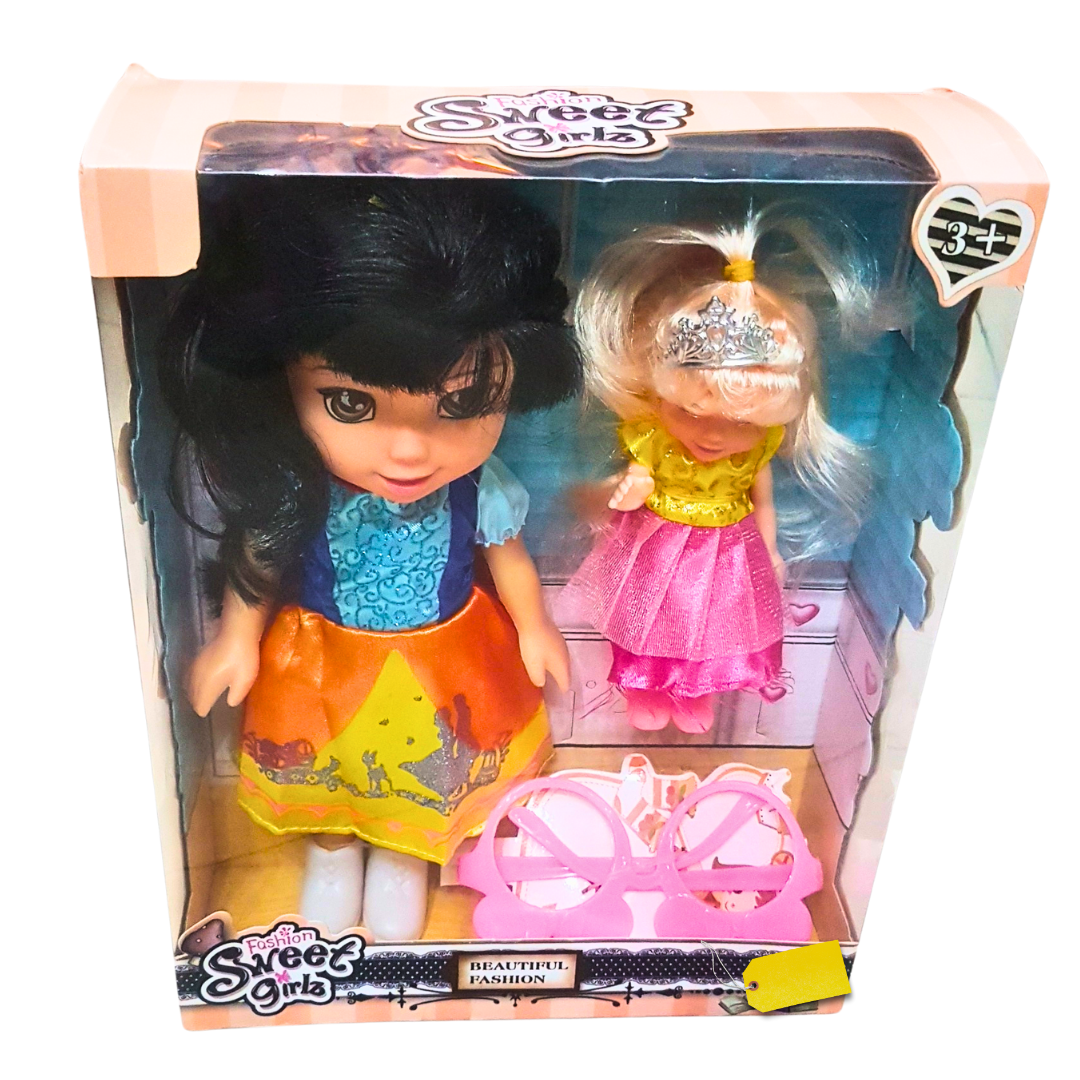 Sweet Girls Doll Set – Two Fashion Dolls with Accessories – Perfect Gift for Kids (3+)
