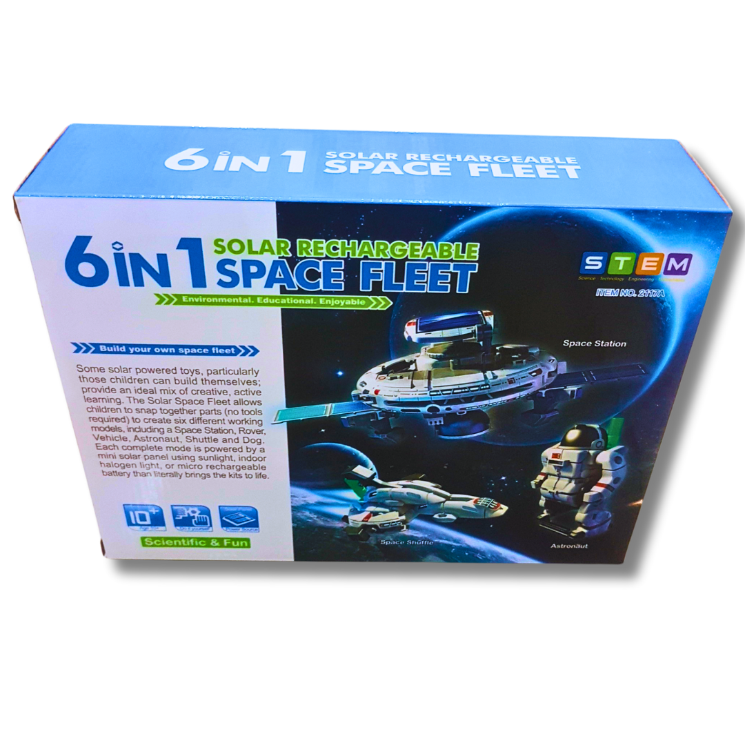6-in-1 Solar Rechargeable Space Fleet Kit - STEM Educational Space Toy for Kids Secondary image