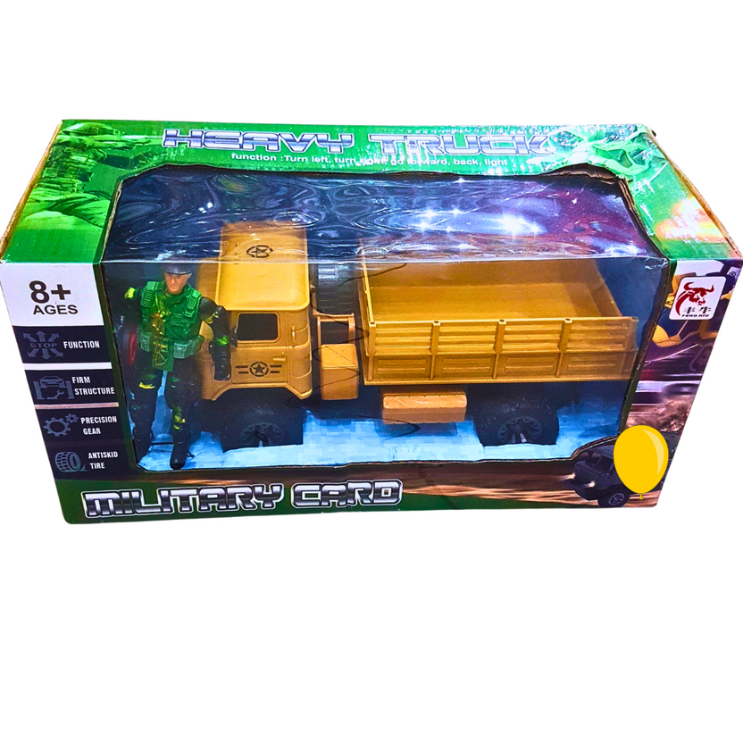 Military Truck Toy with Action Figure - Durable Army Vehicle Playset for Kids (Ages 8+) Main image