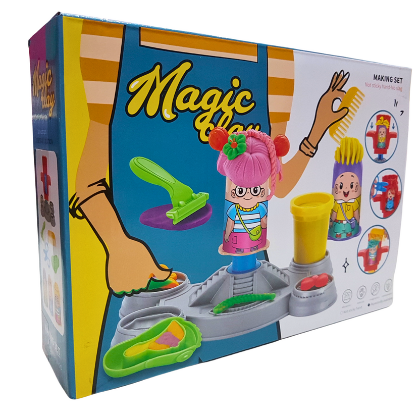 Creative Magic Clay Set – 4 Colors Modeling Compound with Tools, Shapes, and Scissors for Kids Main image
