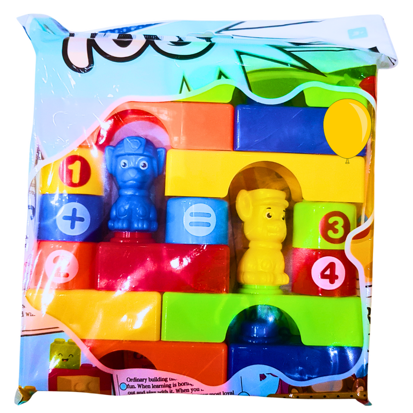 Educational Colorful Building Block Set for Toddlers | Numbers, Symbols & Animal Figures – Fun Learning for Ages 3+ Main image
