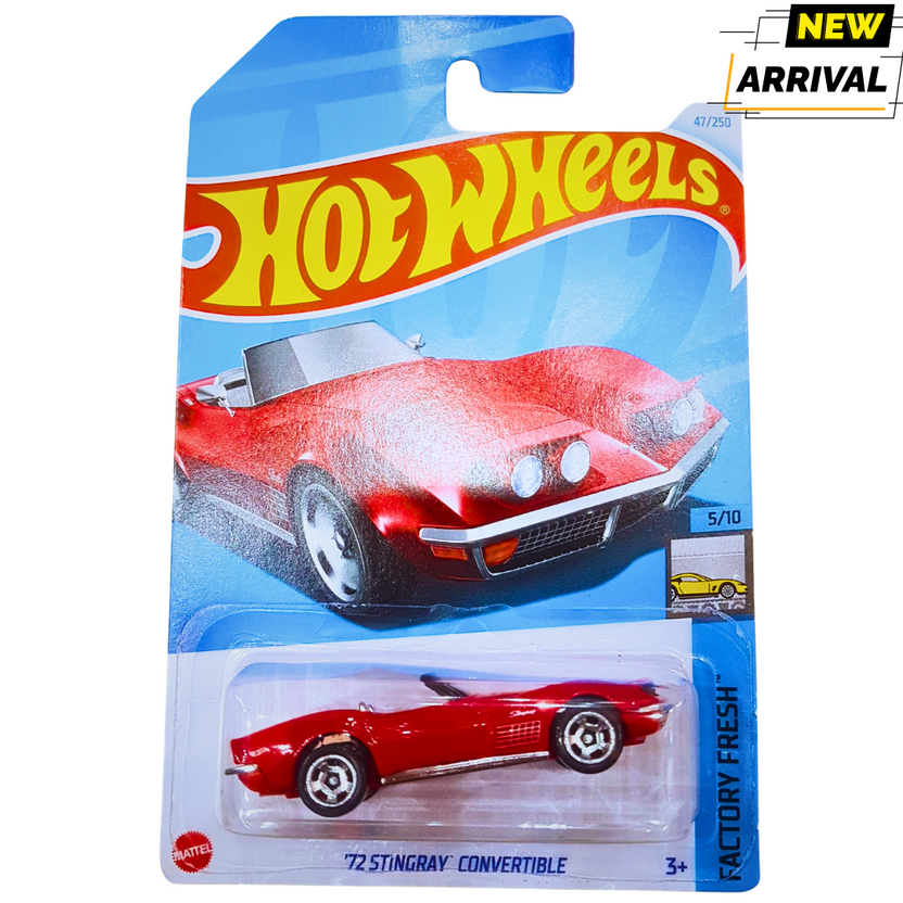 Hot Wheels '72 Stingray Convertible – Factory Fresh Series 2024 | Red Vintage Muscle Car Die-Cast | Collector 47/250 Main image