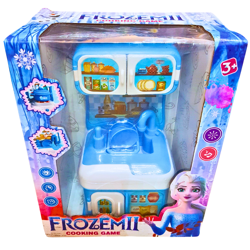 Frozen II Kitchen Playset for Kids - Magical Cooking Game with Sink, Cabinets, and Frozen Characters - Perfect for Imaginative Play Main image