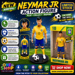 Neymar Jr Brazil Edition Football Action Figure – 8 Inch Toy for Kids | Limited Stock #10 Soccer Collectible