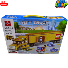 City Truck Container Port Building Blocks Set – 362 PCS Construction Truck Toy for Kids | Cargo Trailer Truck Brick Set | Educational STEM Building Toy for Boys & Girls 6+