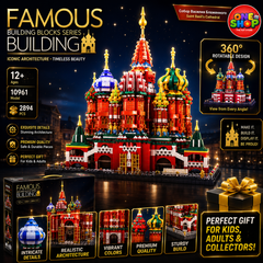Saint Basil’s Cathedral Architecture Building Blocks Set – 2894 Pieces Famous Landmark Construction Model for Kids & Adults 12+
