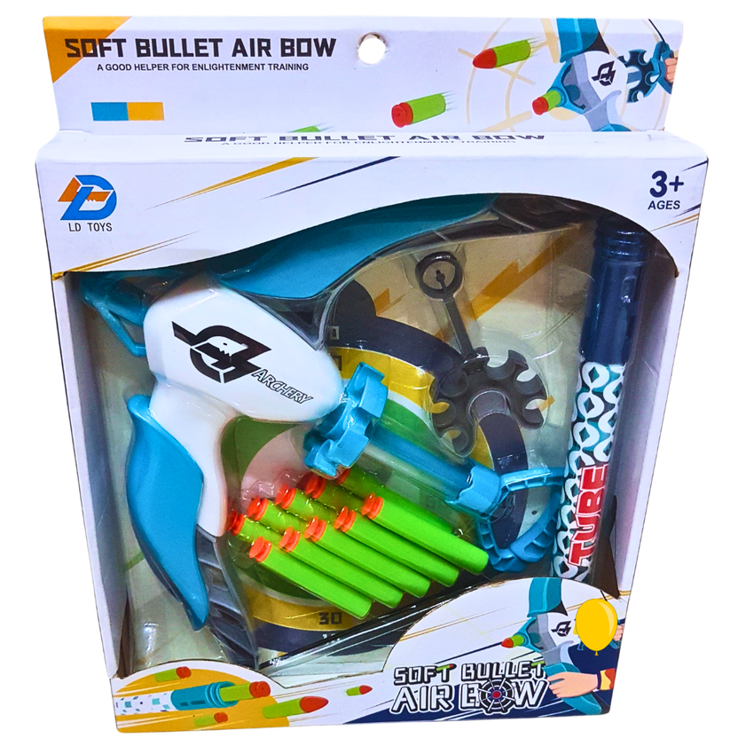 Soft Bullet Air Bow for Kids - Safe Archery Toy with Foam Darts | Ideal for Ages 3+ | Fun & Active Play Main image