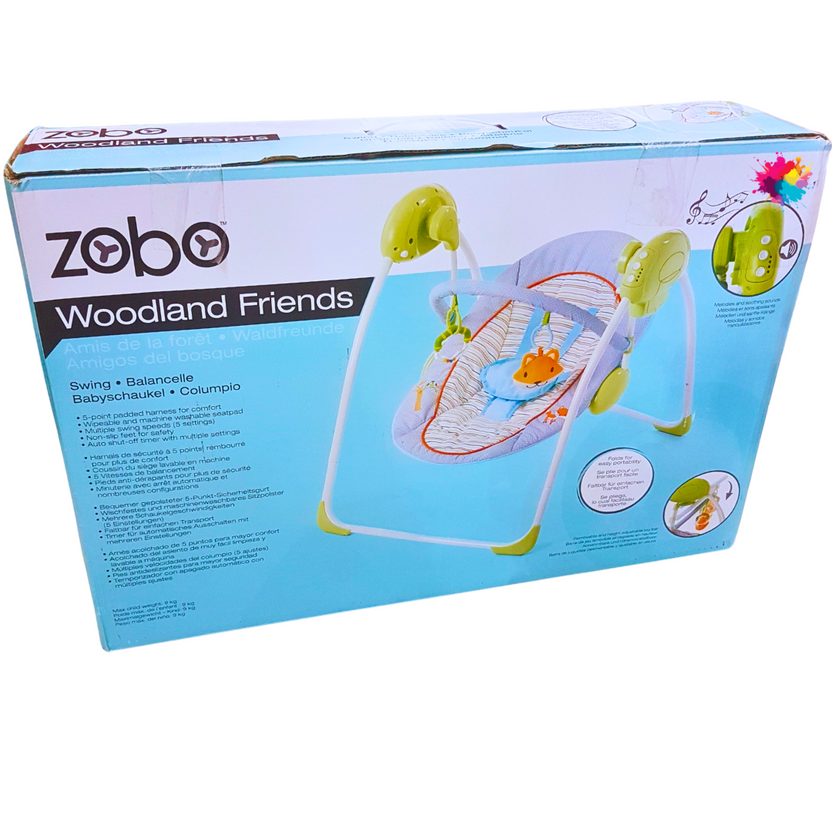Zobo Woodland Friends Baby Swing with Music and Timer - For Newborns to 12 Months Main image