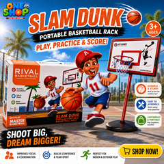 Kids Adjustable Basketball Hoop Set – Portable Slam Dunk Basketball Stand with Ball | Indoor & Outdoor Sports Toy for Boys & Girls Age 3+