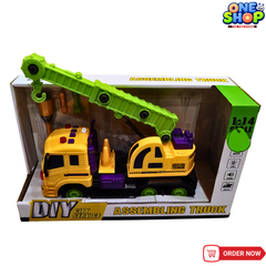DIY Assembling Crane Truck Toy for Kids – Construction Service Truck with Lights, Sounds & Tool Set | Engineering Vehicle Toy for Boys (Ages 3+)