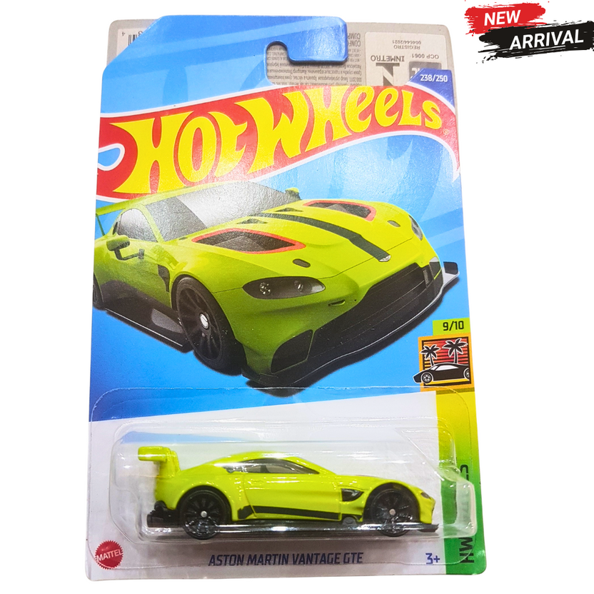 💚 Hot Wheels Aston Martin Vantage GTE – Lime Green Sports Car | Die-Cast Toy for Kids & Collectors (3+) Main image