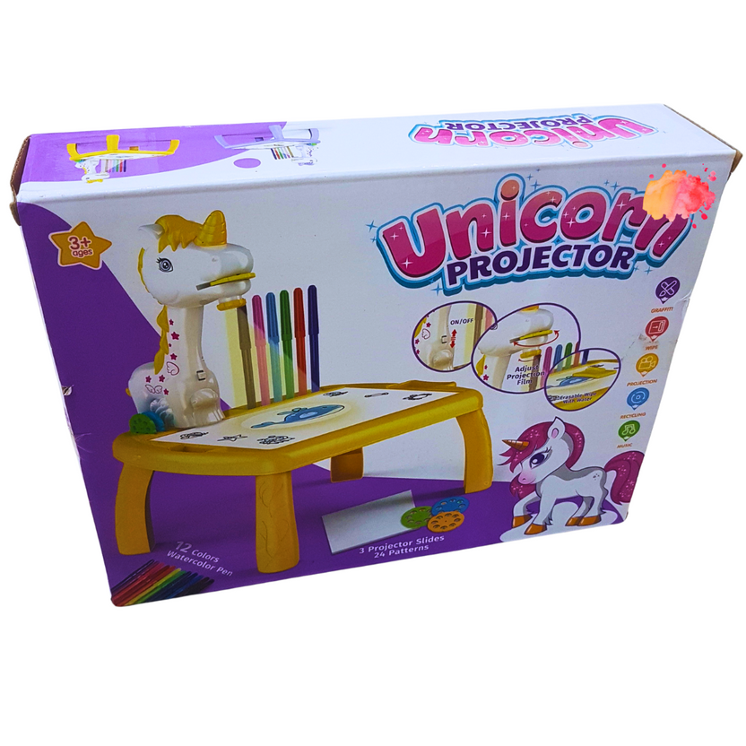 Magical Unicorn Projector Painting Set for Kids - Creative Drawing and Art Kit Main image