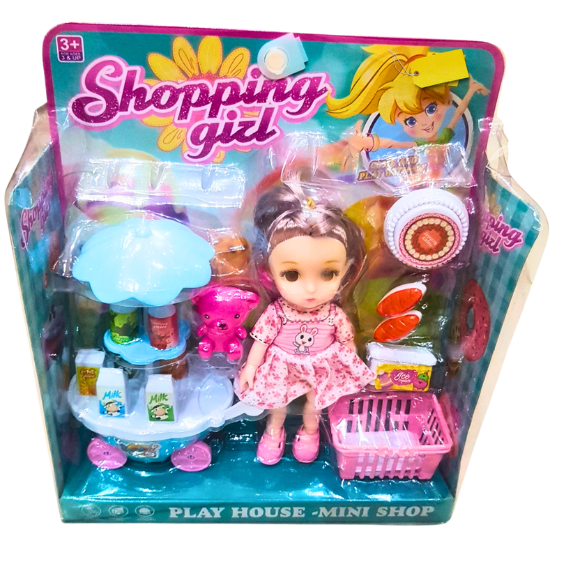 Shopping Girl Play House Set – Mini Shop & Doll with Accessories – Fun Role-Playing Toy (3+) Main image