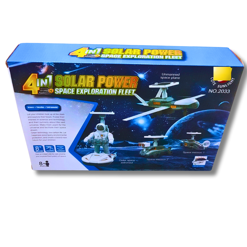 4-in-1 Solar Power Space Exploration Fleet - STEM Space Toy for Kids (Ages 8+) Main image