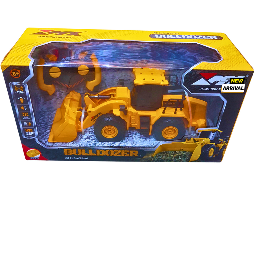 Remote Control Bulldozer – Heavy-Duty RC Construction Vehicle (USB Rechargeable) Main image