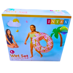 Intex Wet Set Inflatable Swim Ring for Kids (9+ Years) – 114cm Pool Float with Tropical Fruit Print