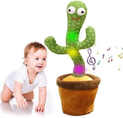 Rechargeable Dancing Cactus Talking Toy,Wriggle Singing Mimicking Cactus,Repeat What You Say,Sing,Dance,Recording,LED
