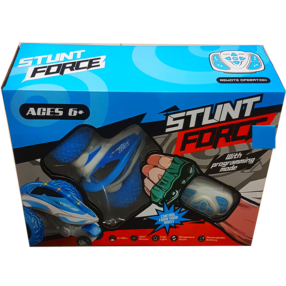 Ultra-Dynamic 360° Stunt Car - Cool LED Lights - Perfect Boys' Gift (Ages 3-10) - Remote Controlled, Rechargeable