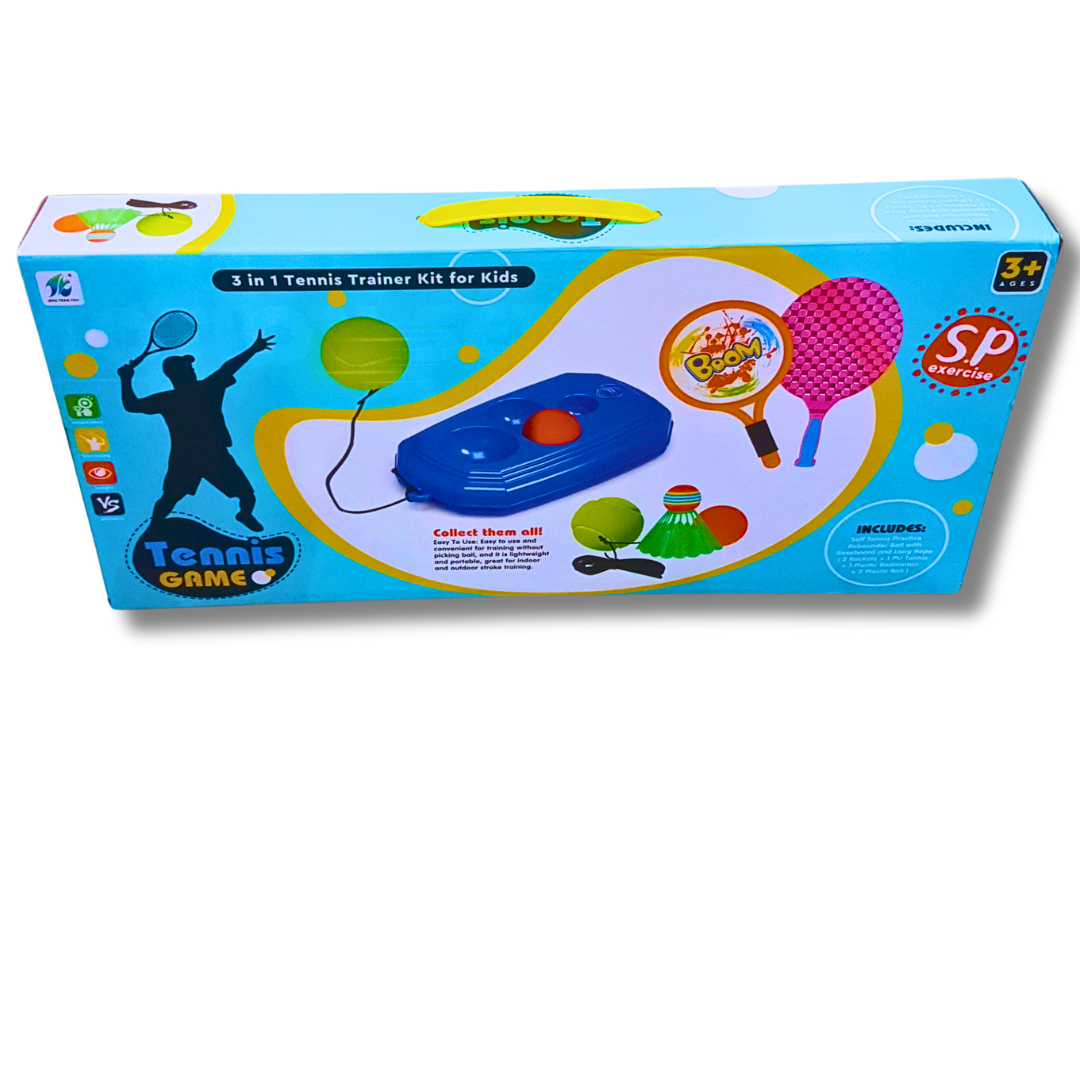 3-in-1 Tennis Trainer Kit for Kids (Ages 3+) – Tennis, Badminton & Ball Training Play Set Secondary image