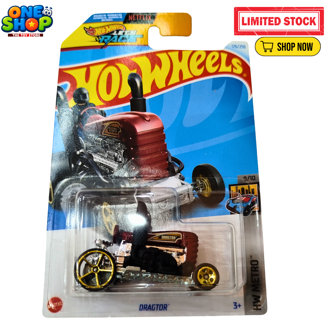 Hot Wheels Dragtor Die-Cast Tractor Car – HW Metro Series Vintage Drag Racer Toy | Kids Toy Cars Pakistan