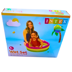 Intex Wet Set Inflatable Baby Pool (1–3 Years) – 61cm 3-Ring Kiddie Pool with Colorful Design