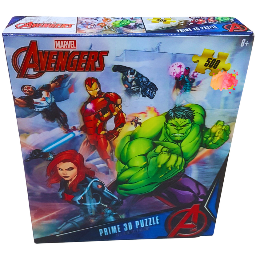 Marvel Avengers 3D Puzzle – 500-Piece Interactive Puzzle for Kids | Prime 3D Main image