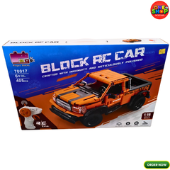 Pingao Blocks RC Pickup Truck Building Set – 405 Pieces Remote Control Construction Vehicle with 2.4GHz Controller | 1:16 Scale RC Car for Kids 6+ | Model 70017
