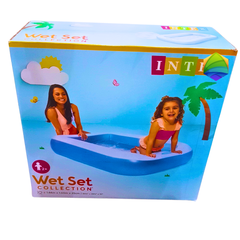 Intex Wet Set Inflatable Rectangular Pool for Kids (2+ Years) – 166cm Family Toddler Pool for Outdoor Water Fun