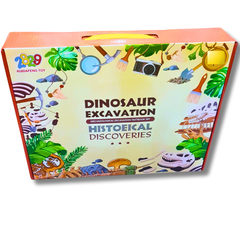 Dinosaur Excavation Kit for Kids - Archaeological Dig Set with Historical Discoveries