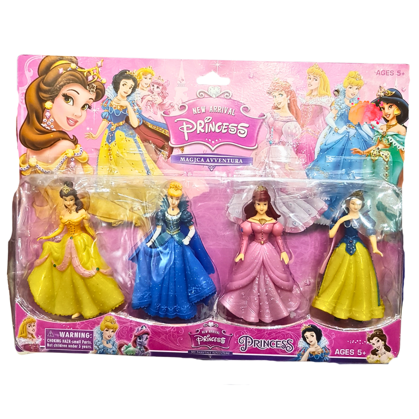 Princess Doll Set – 4-Piece Princess Figures Collection | Magical Adventure Dress-Up Playset for Girls Ages 5+ Main image