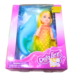 Defa Lucy Mermaid Doll with Blue Dolphin – Enchanting Ocean-Themed Playset (3+)