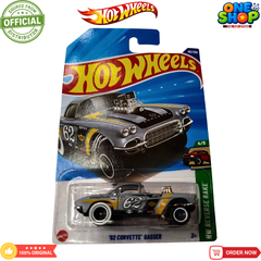 Hot Wheels ’62 Corvette Gasser Die-Cast Car – Classic Muscle Drag Racer Toy for Kids & Collectors