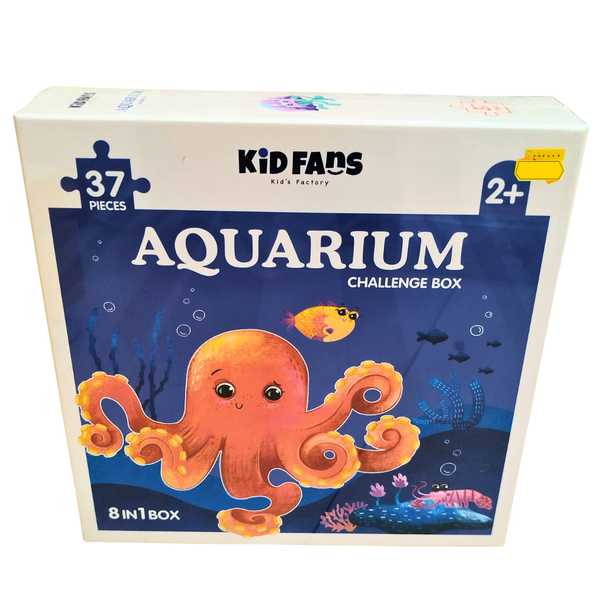 🧩 Kid Fans Aquarium Puzzle Set – 8-in-1 Underwater Animal Puzzle Box for Toddlers (37 Pieces, Age 2+)