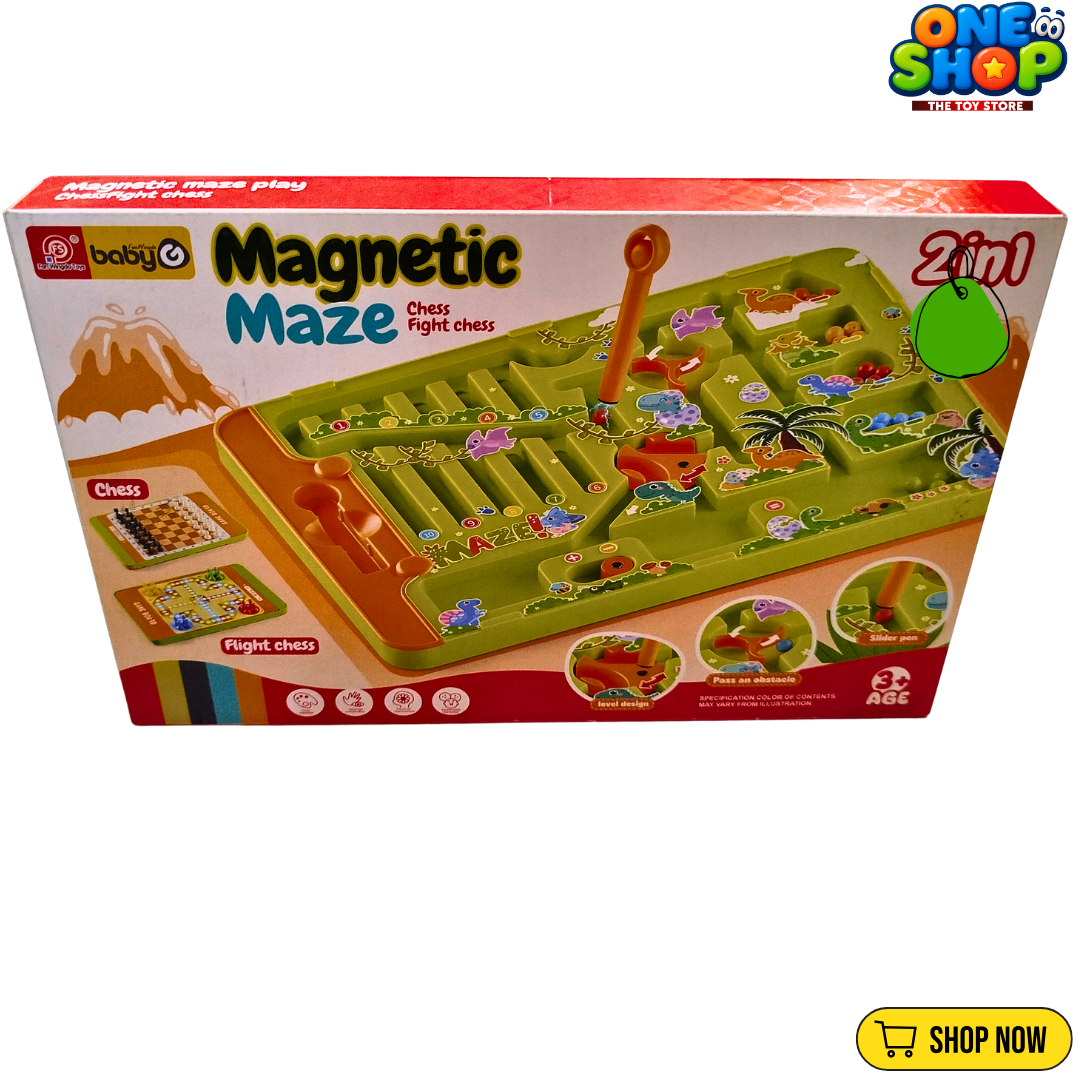 2-in-1 Magnetic Maze Board Game for Kids – Magnetic Bead Maze, Chess & Flight Chess Educational Toy | Montessori Learning Puzzle for Boys & Girls Age 3+ Secondary image