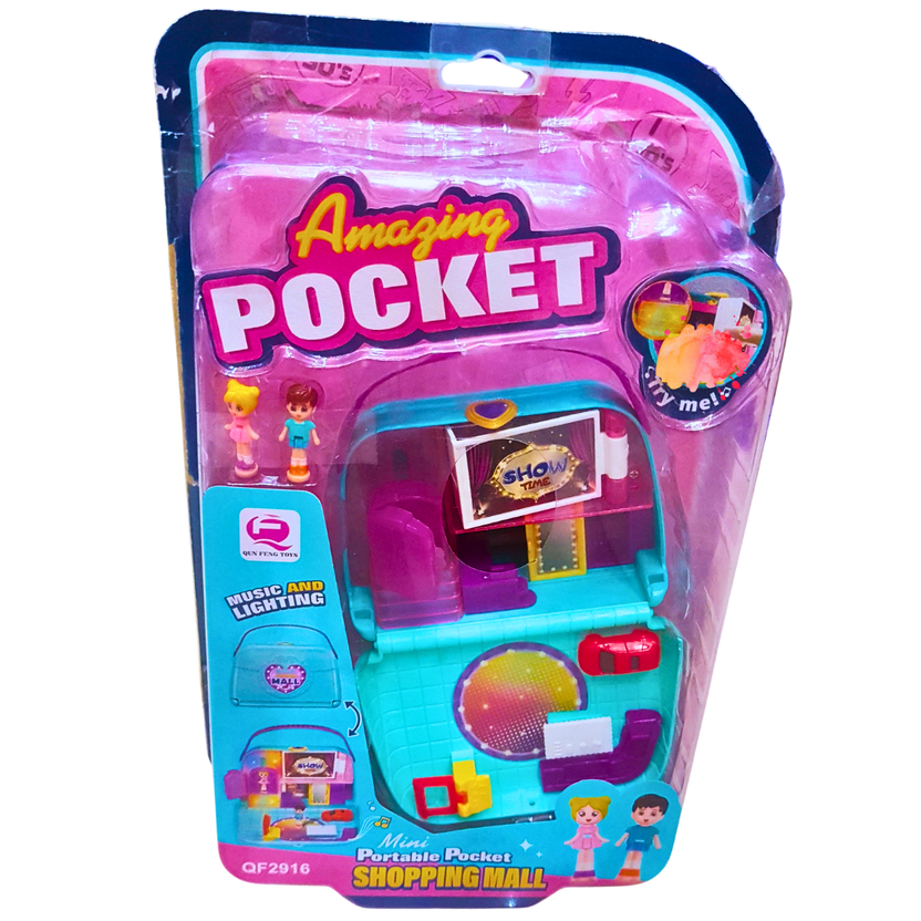 Amazing Pocket Mini Portable Shopping Mall Playset | Compact Fashion Mall with Music & Lights for Kids Main image