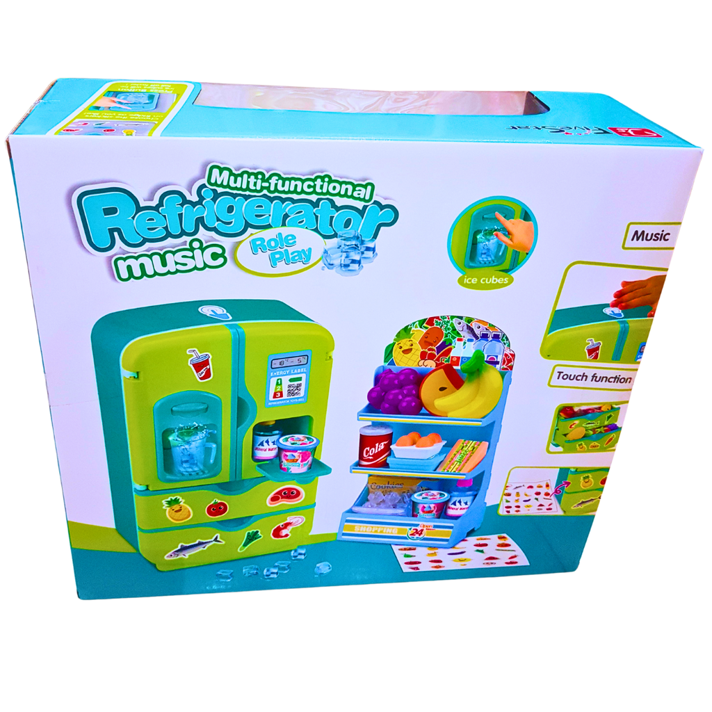 Interactive Multifunctional Toy Refrigerator with Music & Lights | Role Play Kitchen Appliance Set