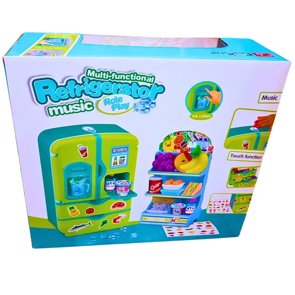 Interactive Multifunctional Toy Refrigerator with Music & Lights | Role Play Kitchen Appliance Set