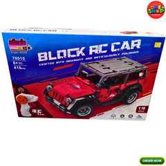 Pingao Blocks RC Jeep Building Set – 410 Pieces Remote Control Off-Road Vehicle Construction Toy with 2.4GHz Controller | 1:16 Scale RC Car for Kids 6+ | Model 70015