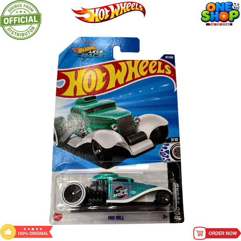 Hot Wheels Mid Mill Die-Cast Hot Rod Car – Custom Vintage Racer Toy for Kids & Collectors Main image